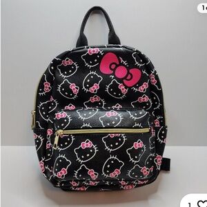 Hello Kitty Black and Pink Mini Backpack